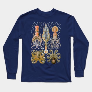 Ernst Haeckel Octopus Gamochonia Natural Long Sleeve T-Shirt